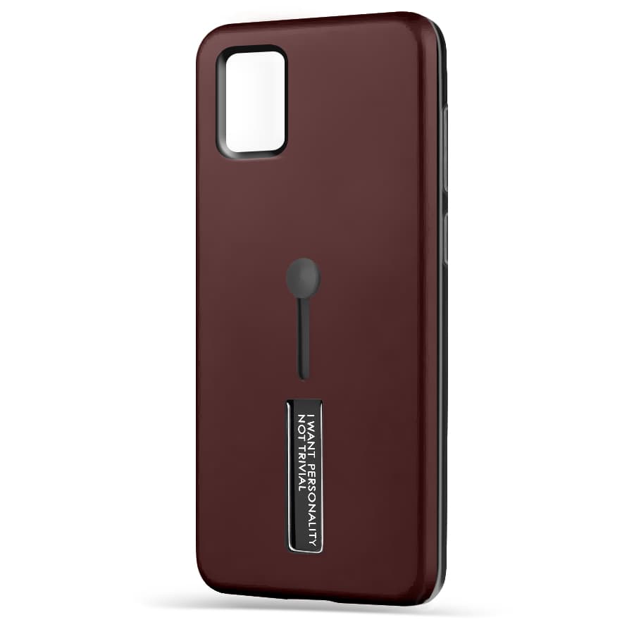 Husa spate pentru Samsung A31 - Hard Case Stand Maro
