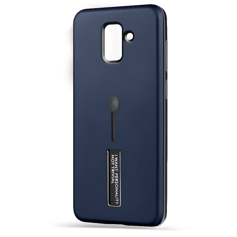 Husa spate pentru Samsung A8 2018 - Hard Case Stand Albastru