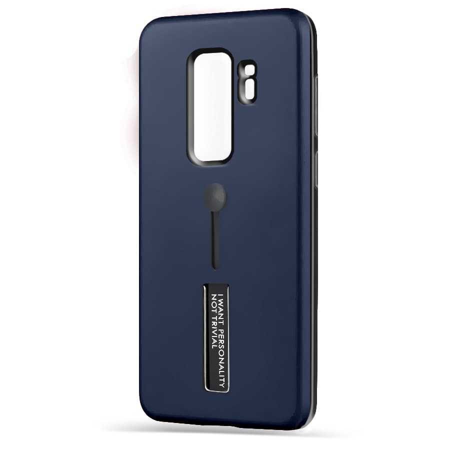 Husa spate pentru Samsung S9+ - Hard Case Stand Albastru