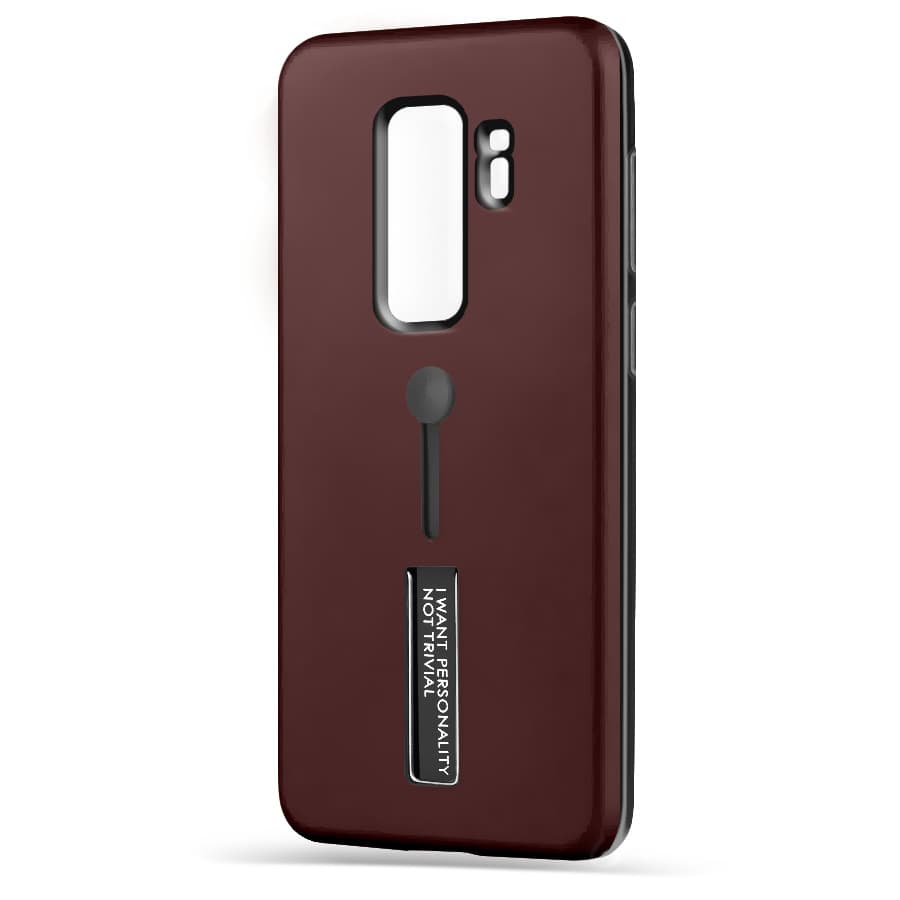 Husa spate pentru Samsung S9+ - Hard Case Stand Maro