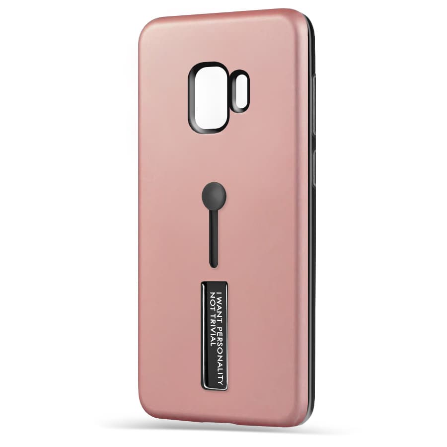 Husa spate pentru Samsung S9 - Hard Case Stand Rose