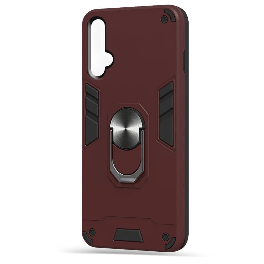 Husa spate pentru Huawei Nova 5T - Hybrid Case Stand Visiniu