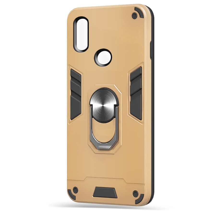 Husa spate pentru Huawei Y6 2019 - Hybrid Case Stand Gold
