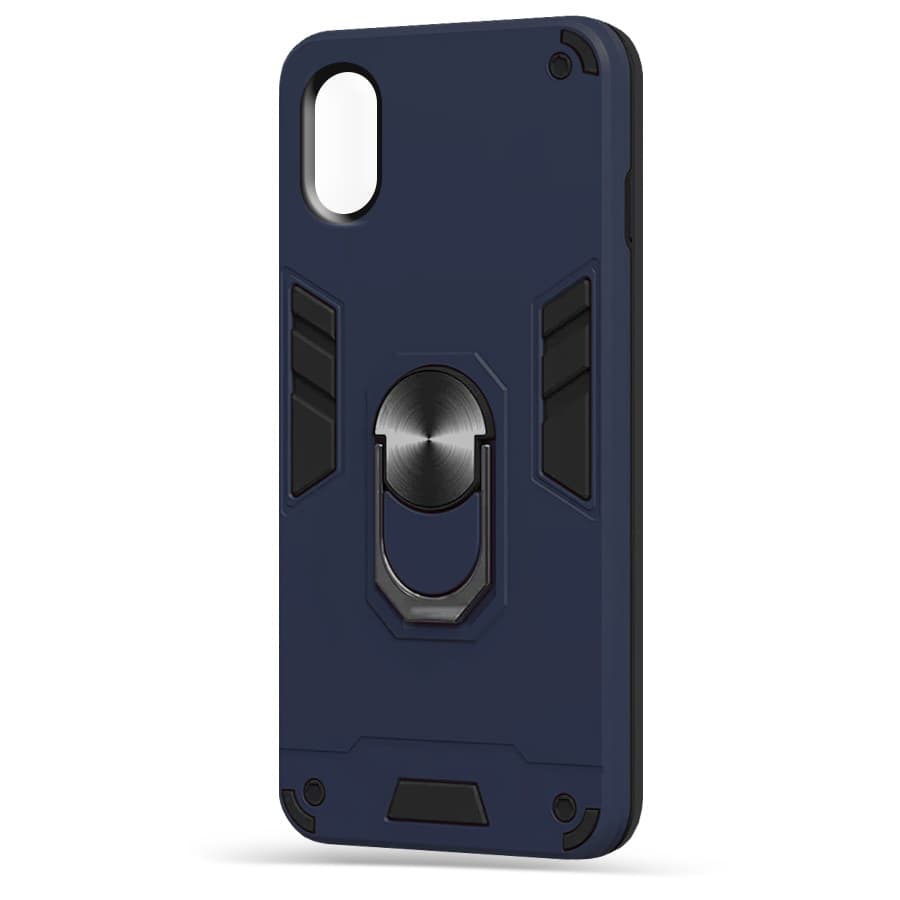 Husa spate pentru iPhone XR - Hybrid Case Stand Albastru