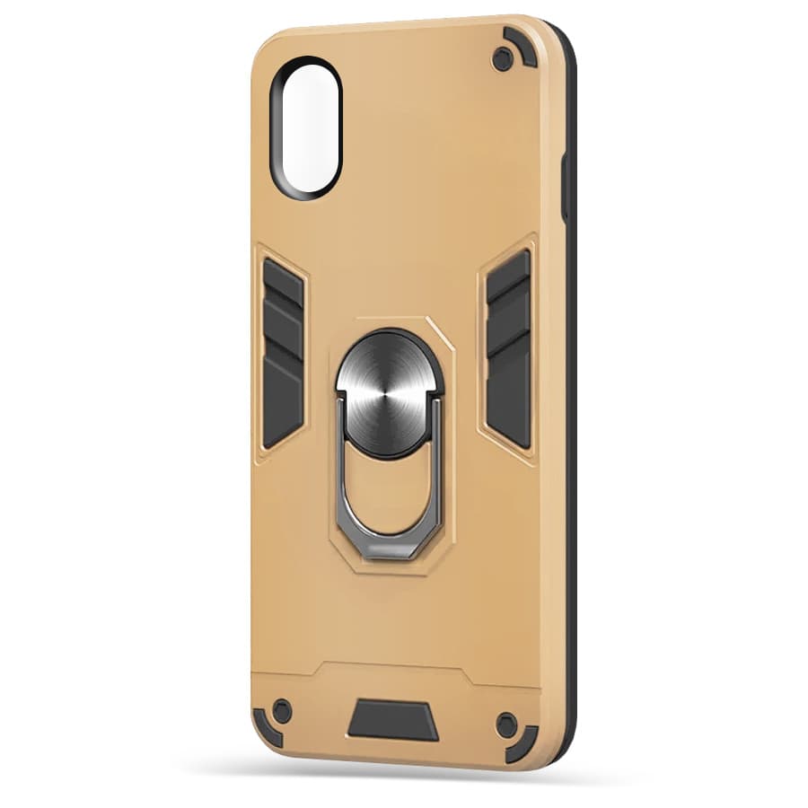 Husa spate pentru iPhone XR - Hybrid Case Stand Gold