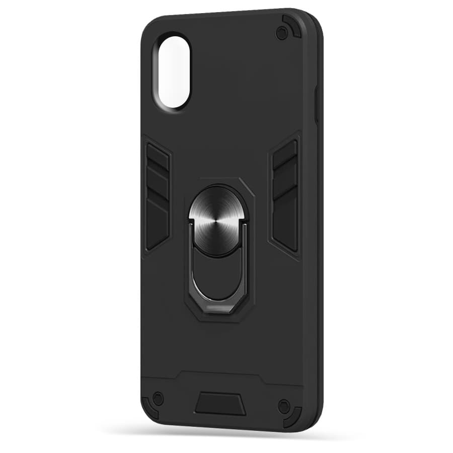 Husa spate pentru iPhone XR - Hybrid Case Stand Negru