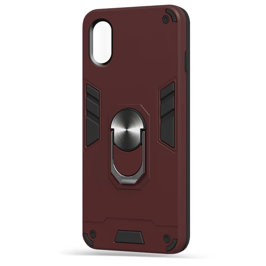 Husa spate pentru iPhone XR - Hybrid Case Stand Visiniu