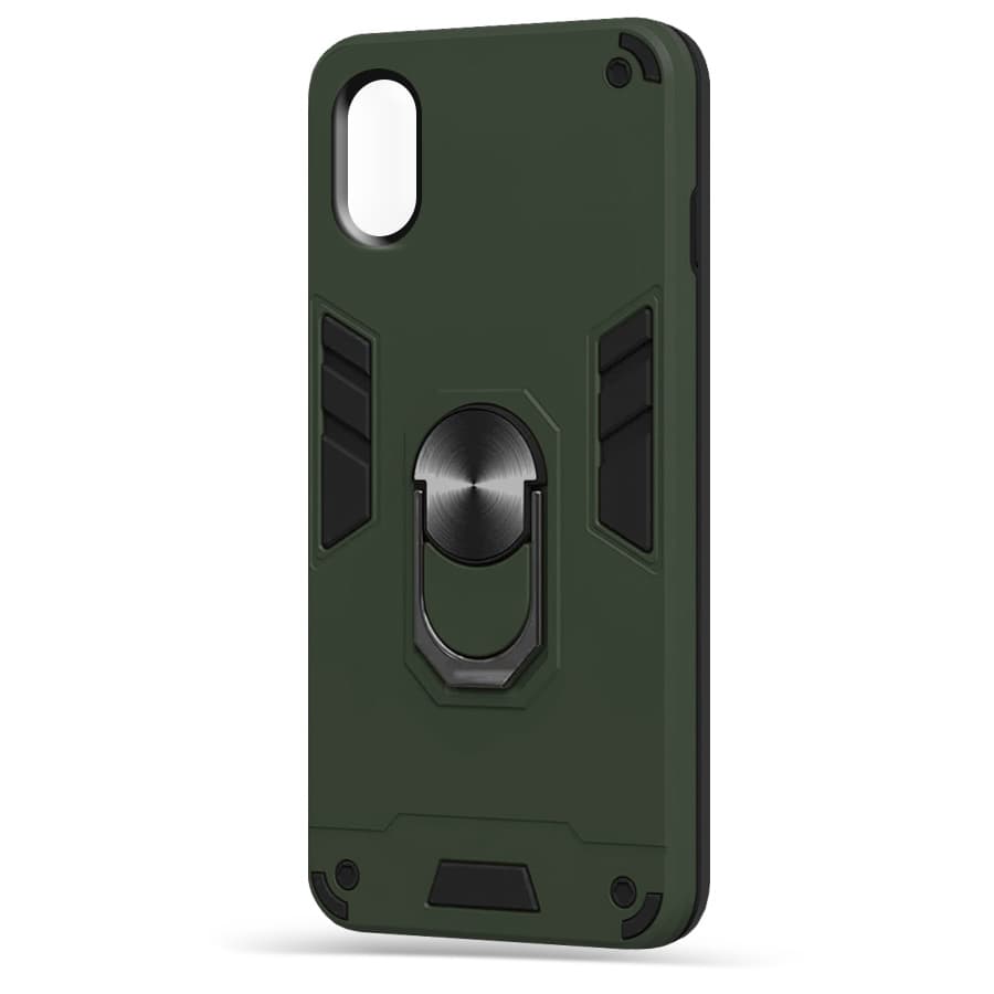 Husa spate pentru iPhone X - Hybrid Case Stand Army