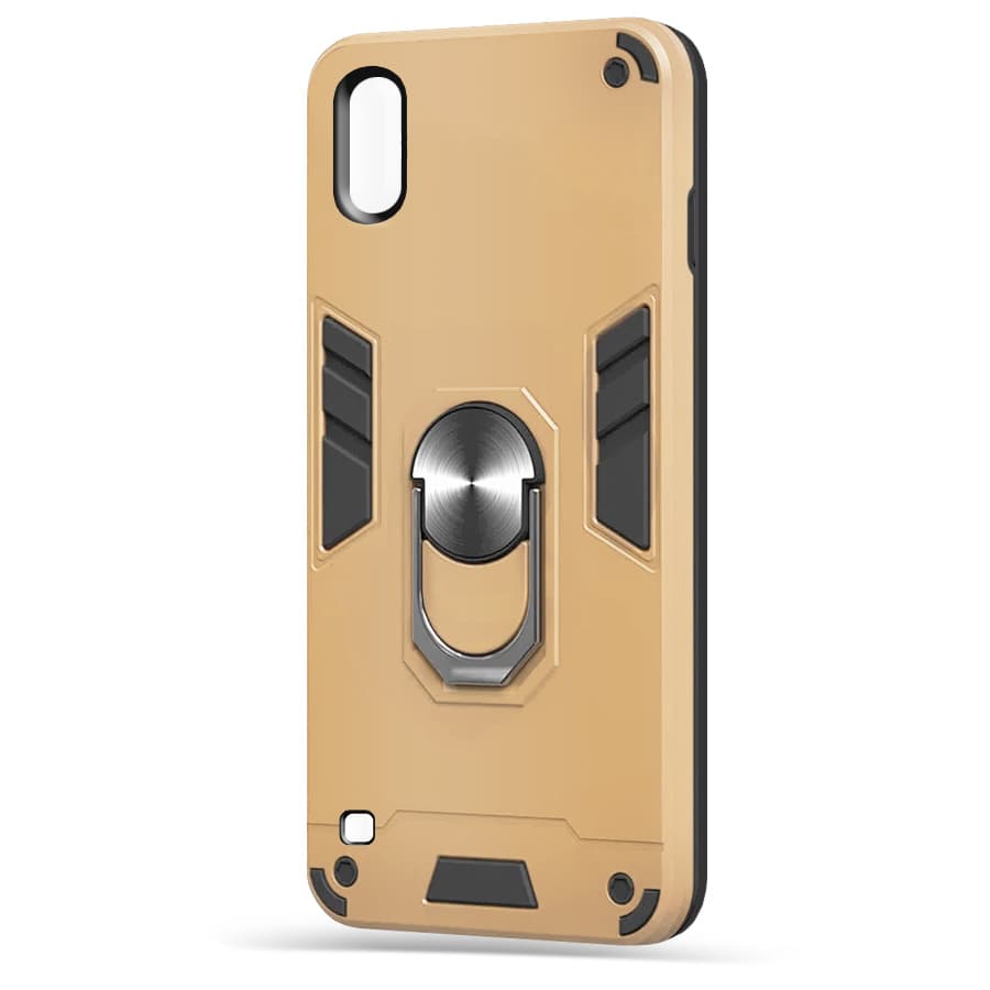 Husa spate pentru Samsung Galaxy A10 - Hybrid Case Stand Gold