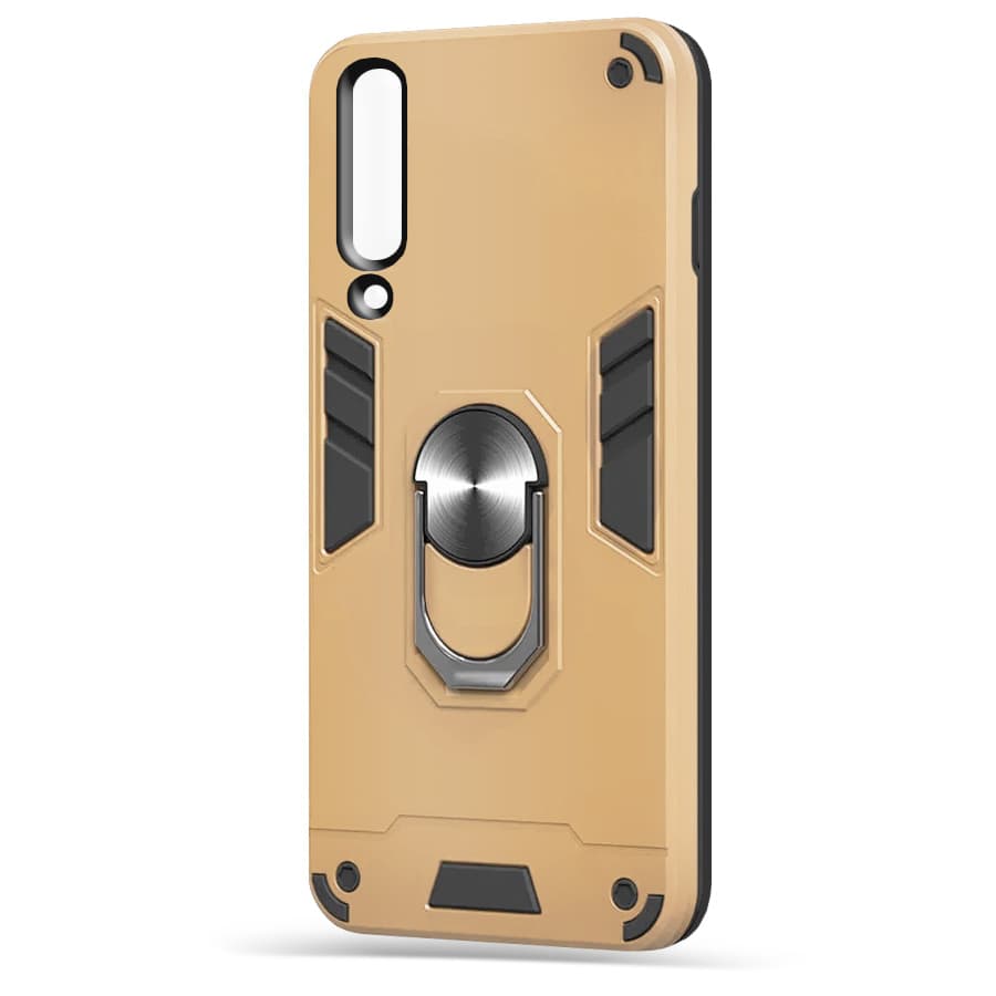 Husa spate pentru Samsung Galaxy A70 - Hybrid Case Stand Gold