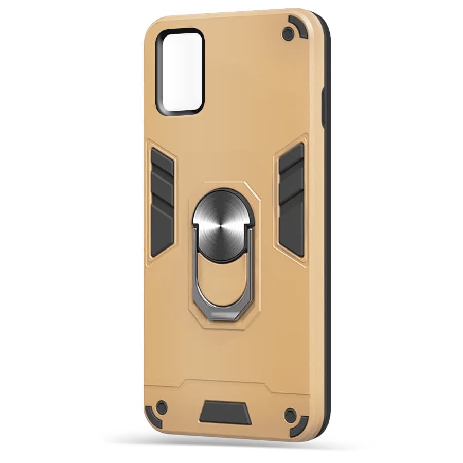 Husa spate pentru Samsung Galaxy M21 - Hybrid Case Stand Gold
