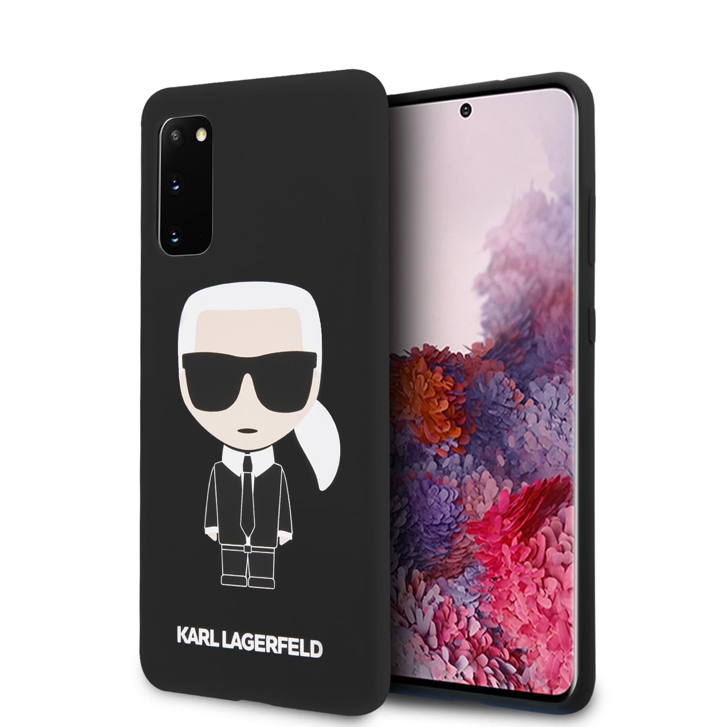 Husa spate pentru Samsung Galaxy S20 - Iconic Silicon Karl Lagerfeld Negru