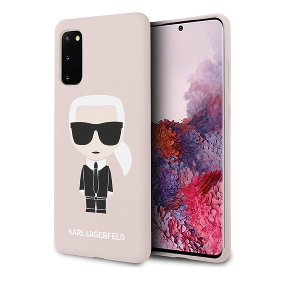 Husa spate pentru Samsung Galaxy S20 - Iconic Silicon Karl Lagerfeld Roz