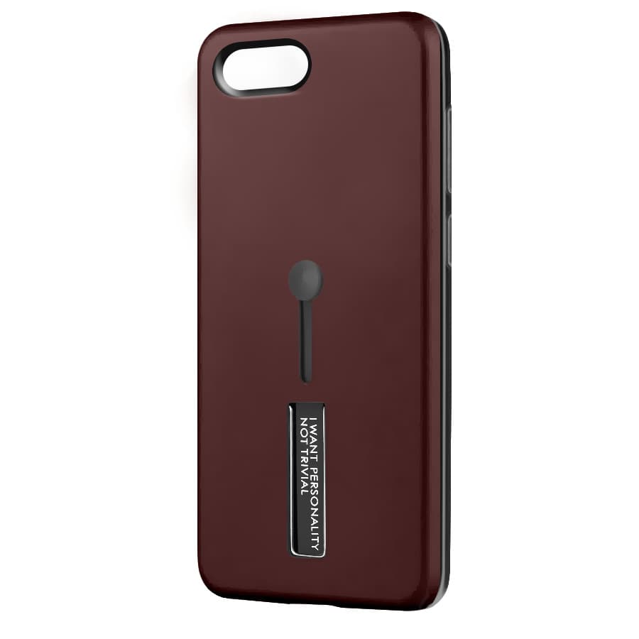 Husa spate pentru iPhone 7 - Hard Case Stand Maro