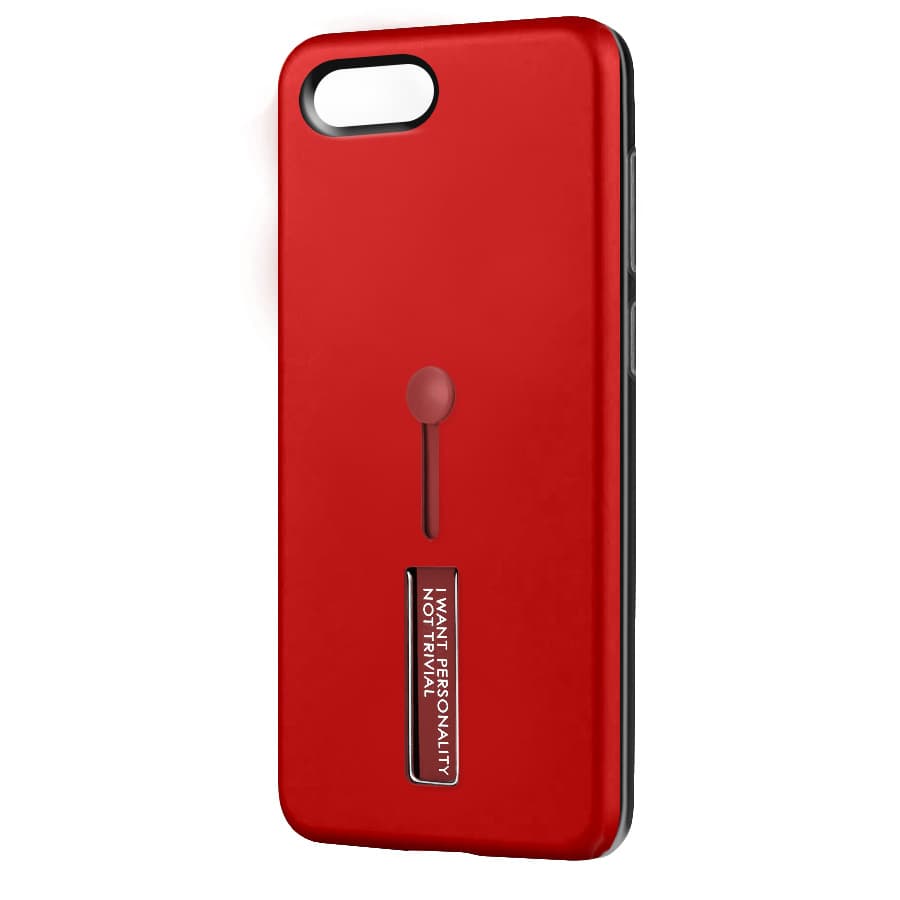 Husa spate pentru iPhone 7 - Hard Case Stand Rosu