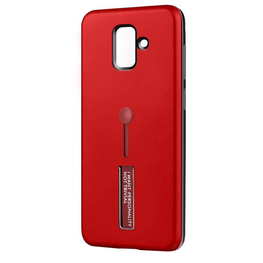 Husa spate pentru Samsung J6+ 2018 - Hard Case Stand Rosu