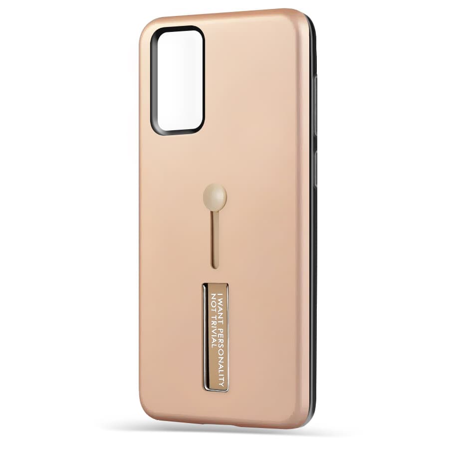 Husa spate pentru Samsung S20 - Hard Case Stand Gold