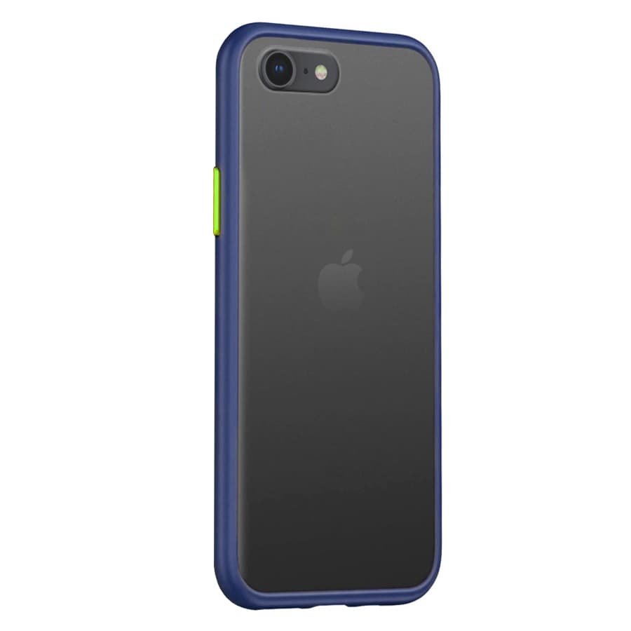 Husa spate pentru iPhone 7 Plus - Button Case Albastru / Verde