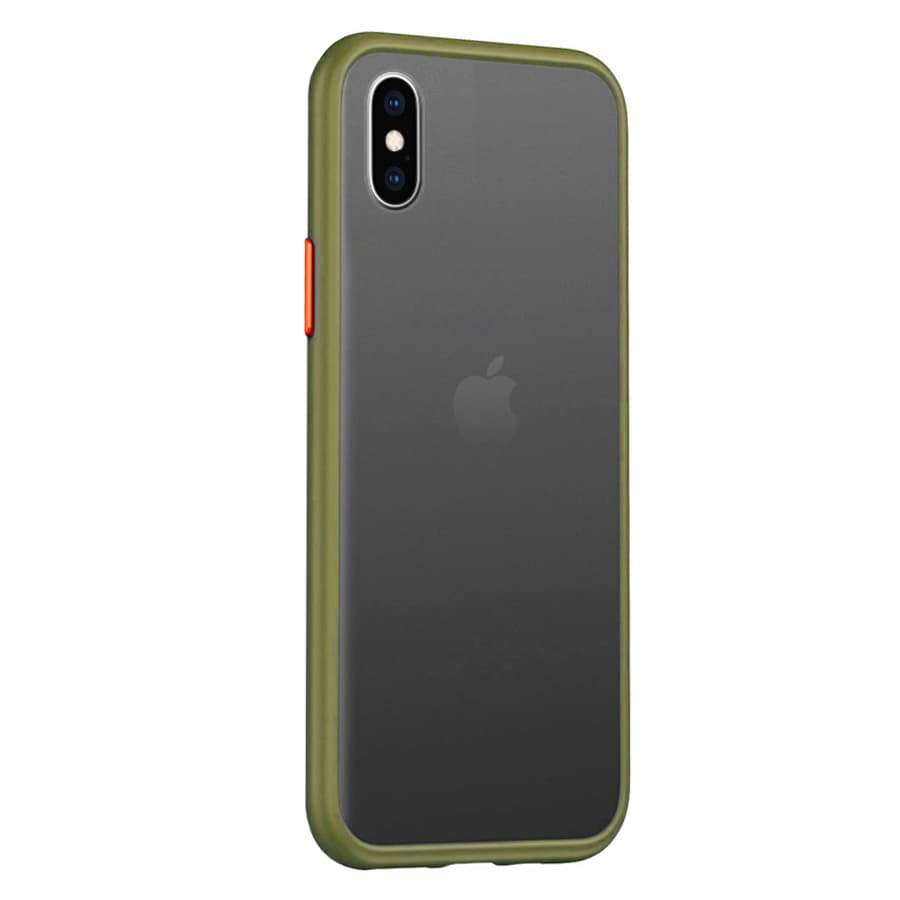 Husa spate pentru iPhone XR - Button Case Army / Portocaliu