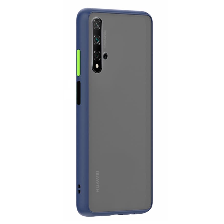 Husa spate pentru Huawei Nova 5T - Button Case Albastru/Verde