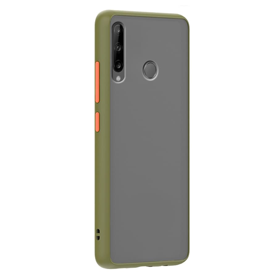 Husa spate pentru Huawei P40 Lite E - Button Case Army / Portocaliu