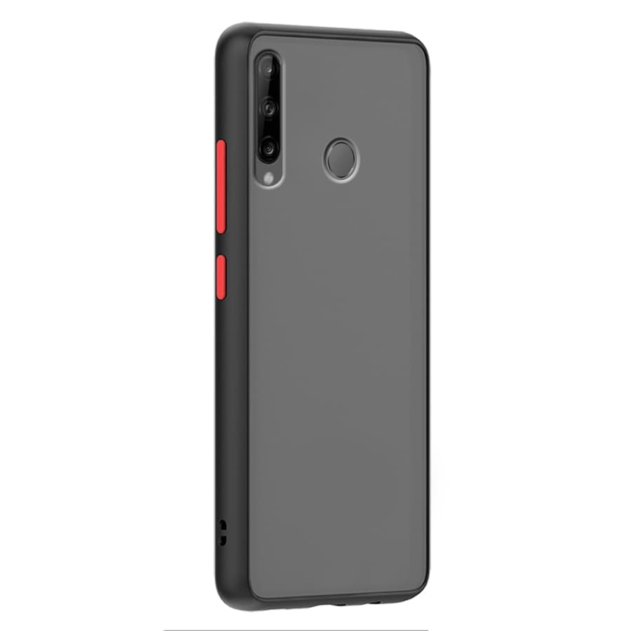 Husa spate pentru Huawei P40 Lite E - Button Case Negru / Rosu