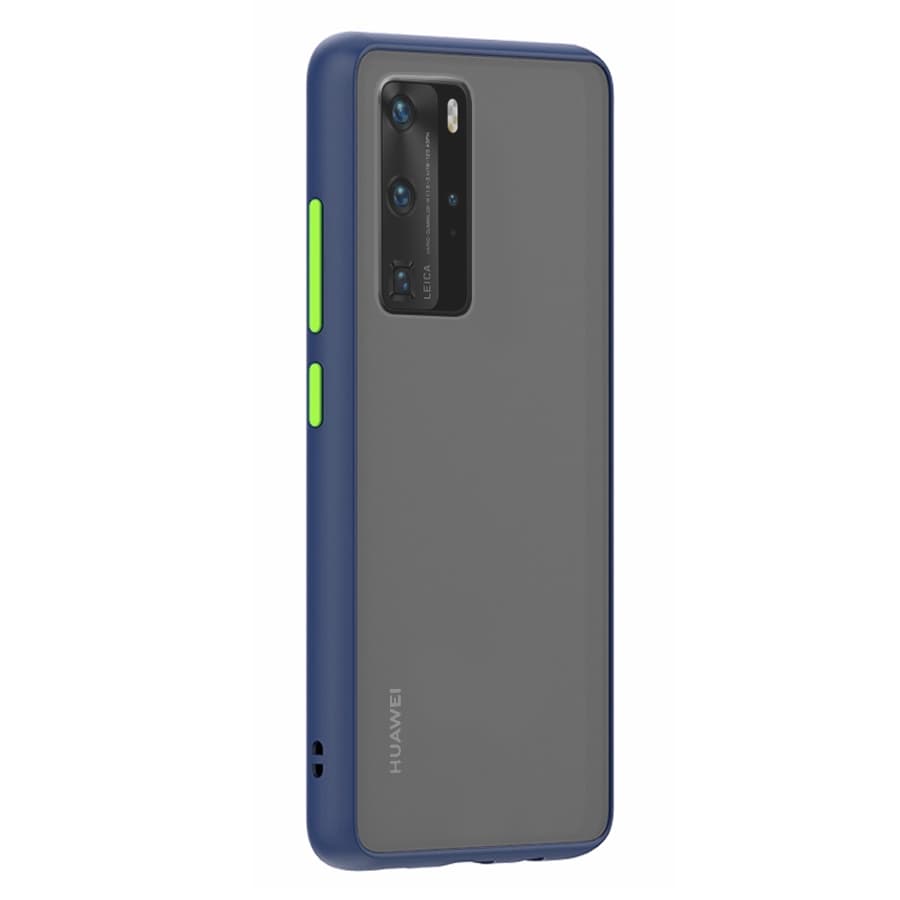 Husa spate pentru Huawei P40 Pro - Button Case Albastru / Verde