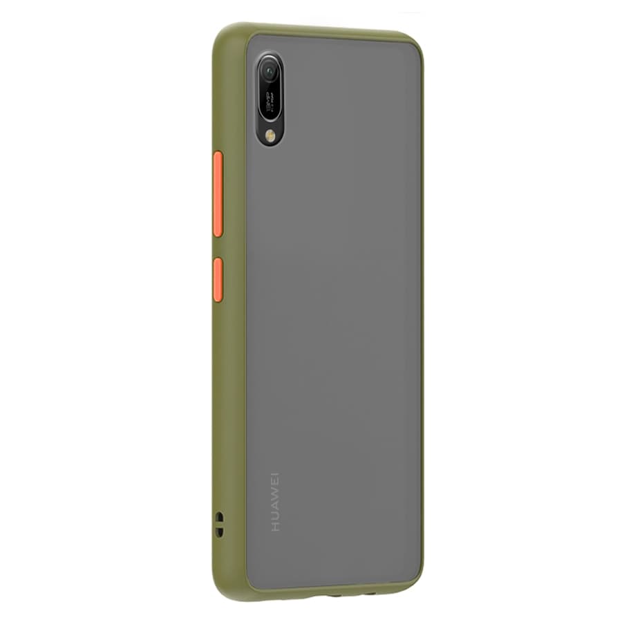 Husa spate pentru Huawei Y6 2019 - Button Case Army / Portocaliu