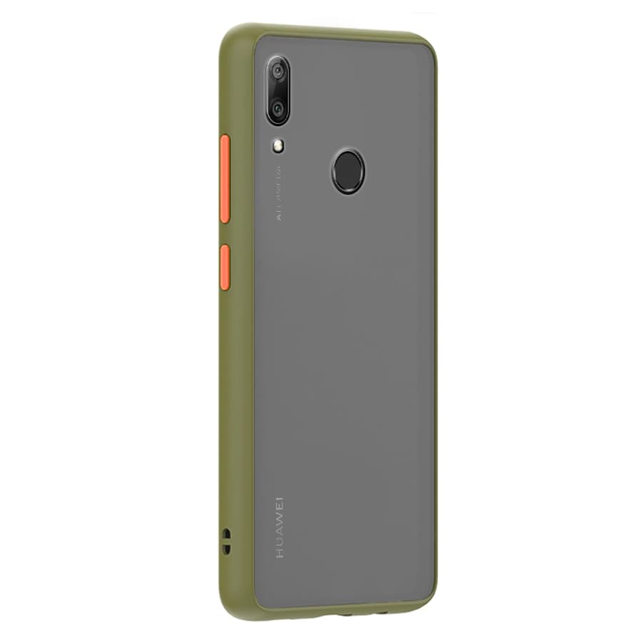 Husa spate pentru Huawei Y7 2019 - Button Case Army / Portocaliu