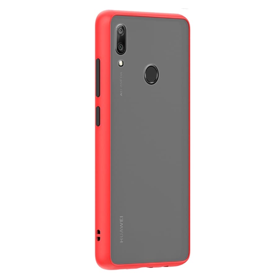 Husa spate pentru Huawei Y7 2019 - Button Case Rosu / Negru