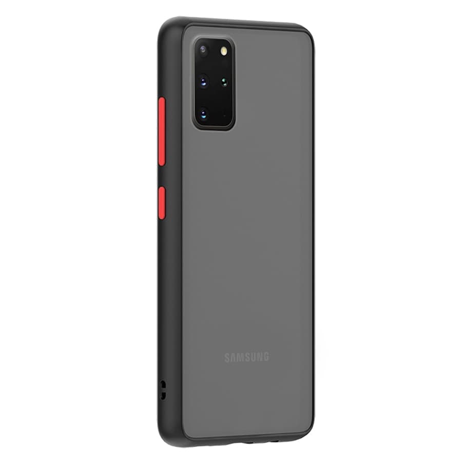 Husa spate pentru Samsung Galaxy S20+ - Button Case Negru / Rosu