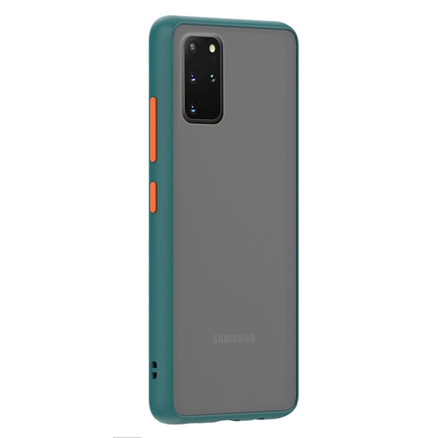 Husa spate pentru Samsung Galaxy S20+ - Button Case Turcoaz / Portocaliu