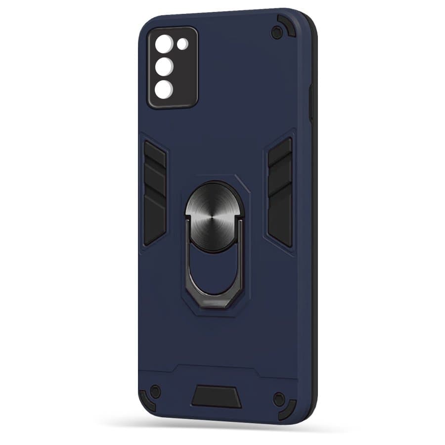 Husa spate pentru Samsung Galaxy A03S - Hybrid Case Stand Albastru