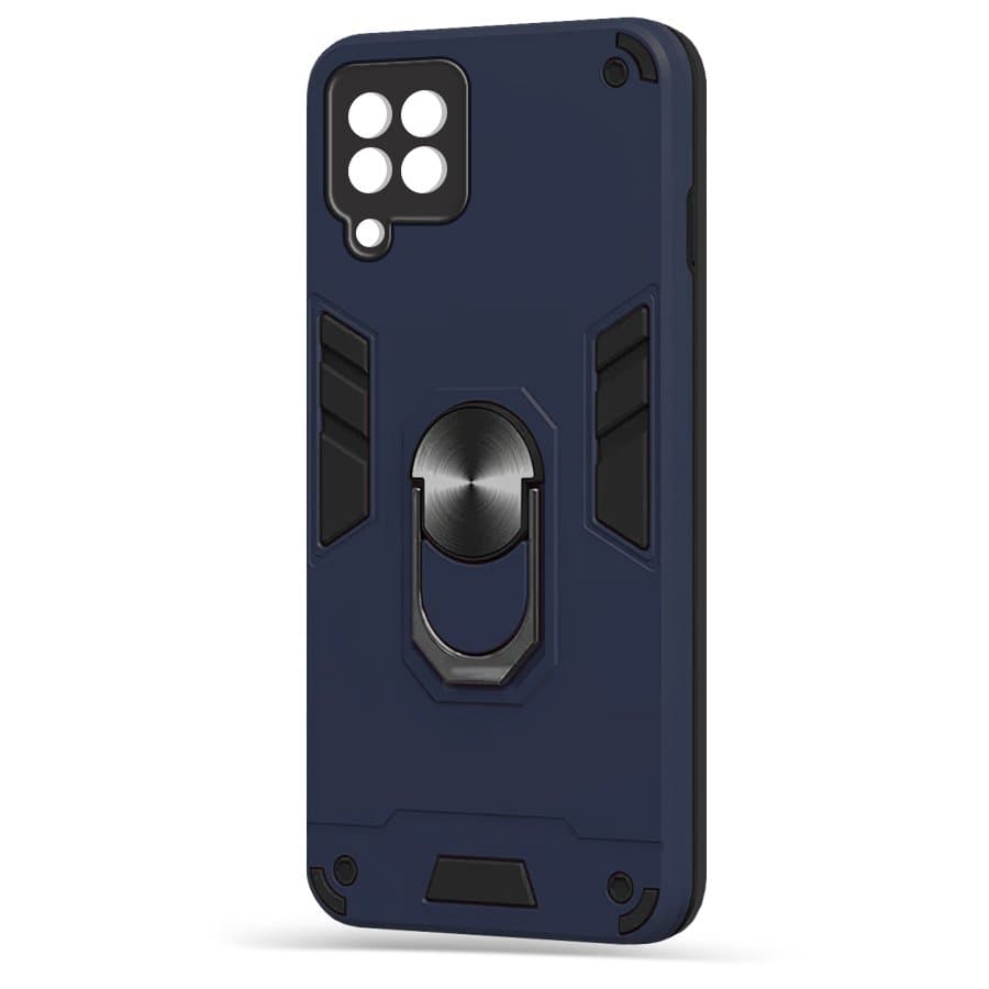 Husa spate pentru Samsung Galaxy A12 - Hybrid Case Stand Albastru
