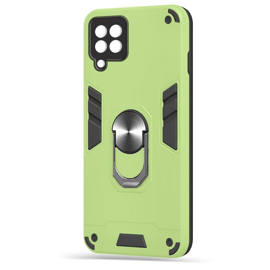 Husa spate pentru Samsung Galaxy A12 - Hybrid Case Stand Verde Crud