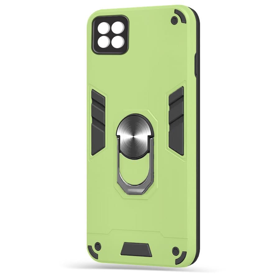 Husa spate pentru Samsung Galaxy A22 5G - Hybrid Case Stand Verde Crud