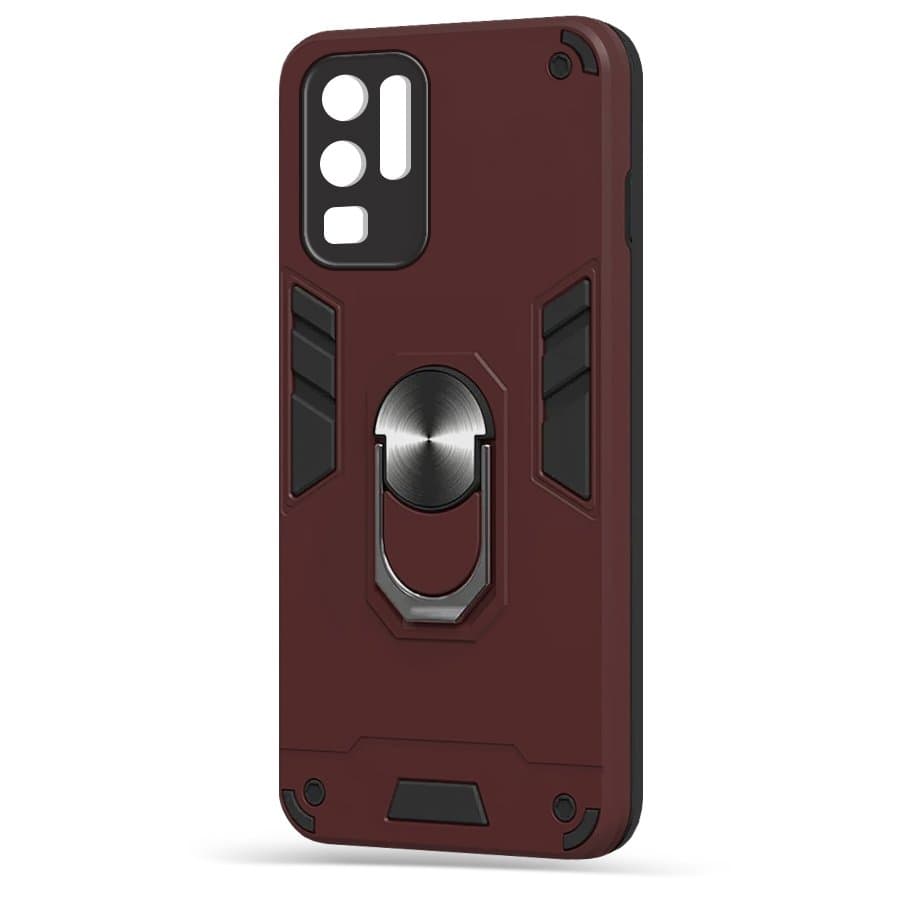 Husa spate pentru Huawei P30 Pro - Hybrid Case Stand Visiniu