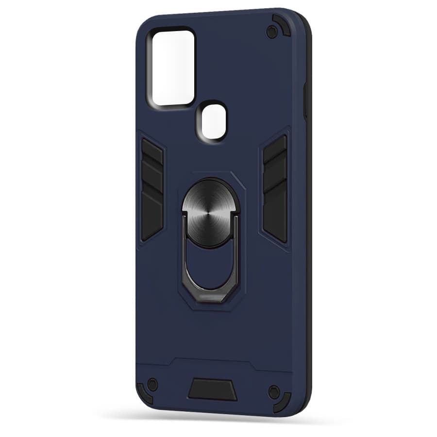 Husa spate pentru Samsung Galaxy A21s - Hybrid Case Stand Albastru