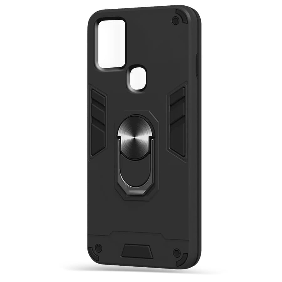 Husa spate pentru Samsung Galaxy A21s - Hybrid Case Stand Negru