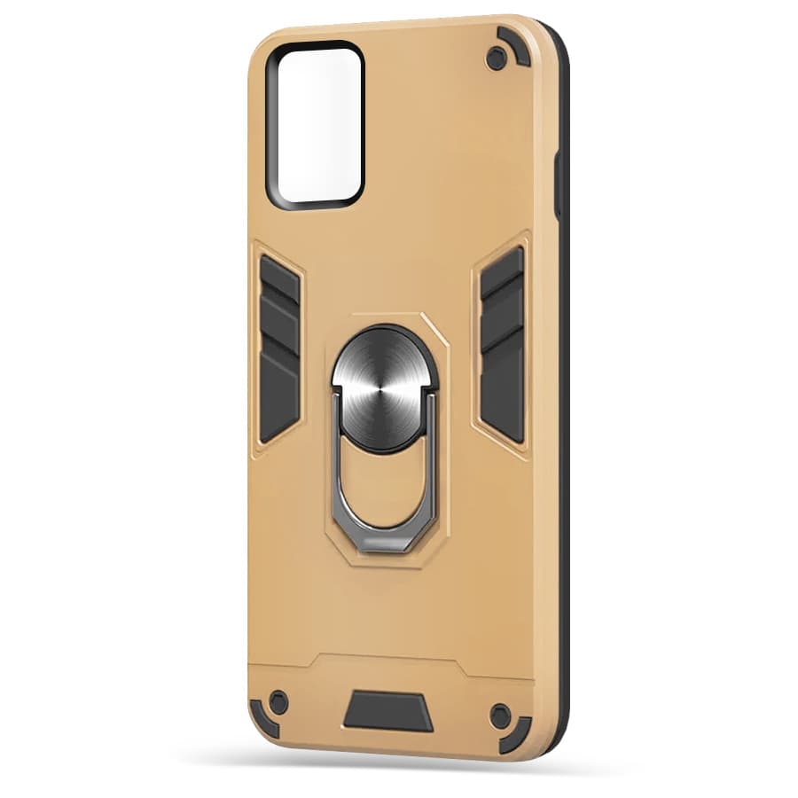 Husa spate pentru Samsung Galaxy A02s - Hybrid Case Stand Gold