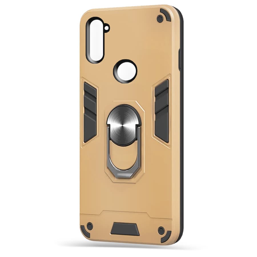 Husa spate pentru Samsung Galaxy A11 - Hybrid Case Stand Gold