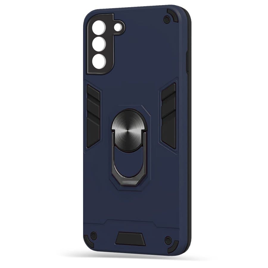 Husa spate pentru Samsung Galaxy S21 FE - Hybrid Case Stand Albastru