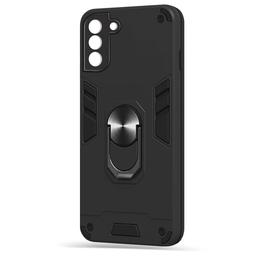 Husa spate pentru Samsung Galaxy S21 FE - Hybrid Case Stand Negru