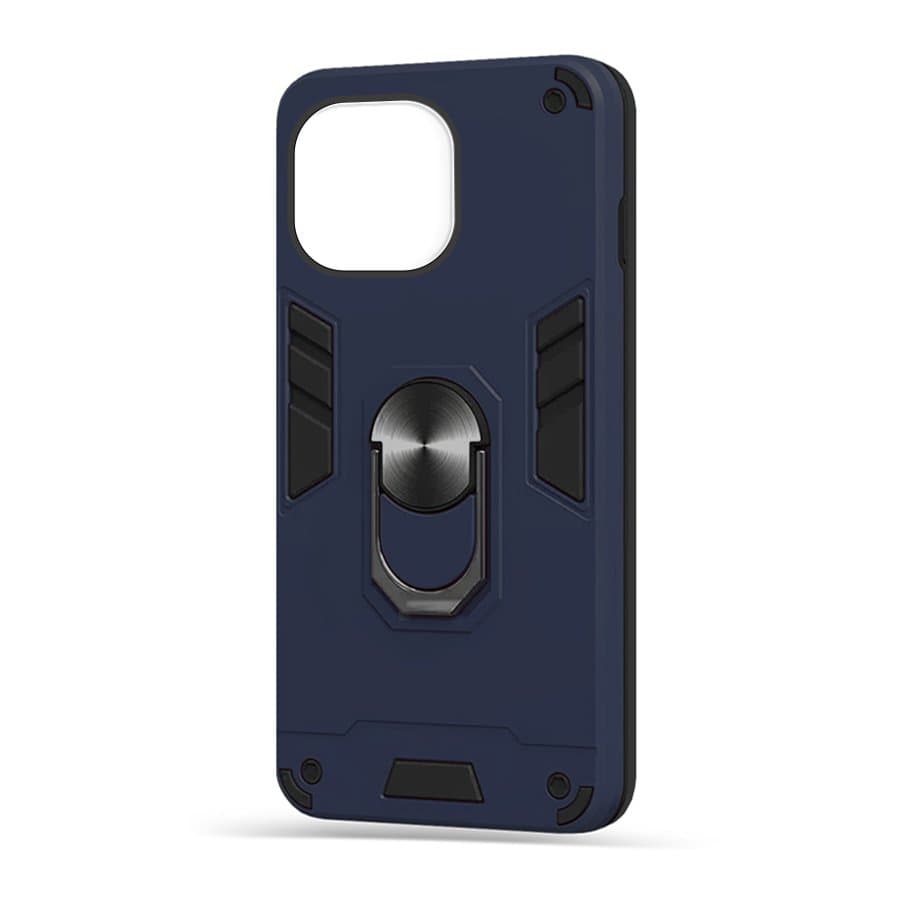 Husa spate pentru iPhone 14 Pro - Hybrid Case Stand Albastru