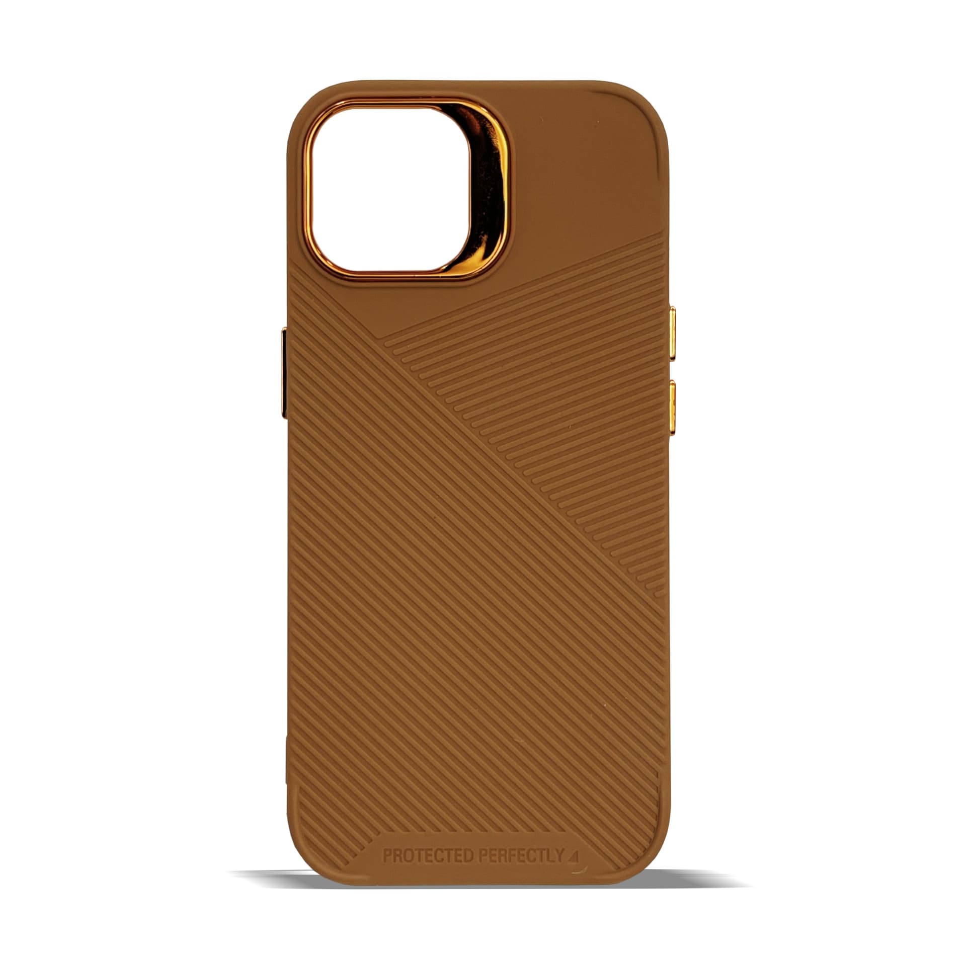 Husa spate pentru iPhone 15 Plus- Lines Case Maro