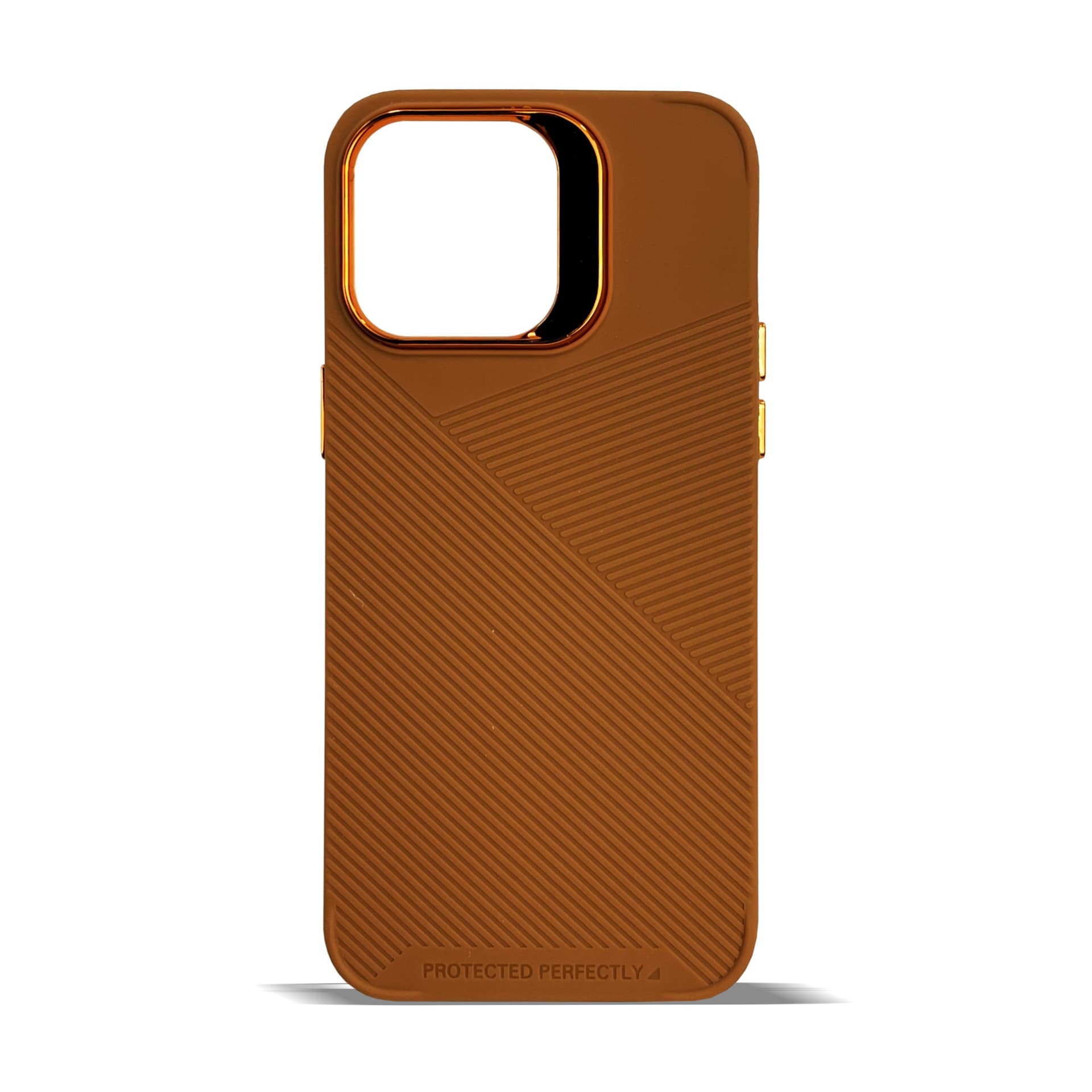Husa spate pentru iPhone 15 Pro- Lines Case Maro