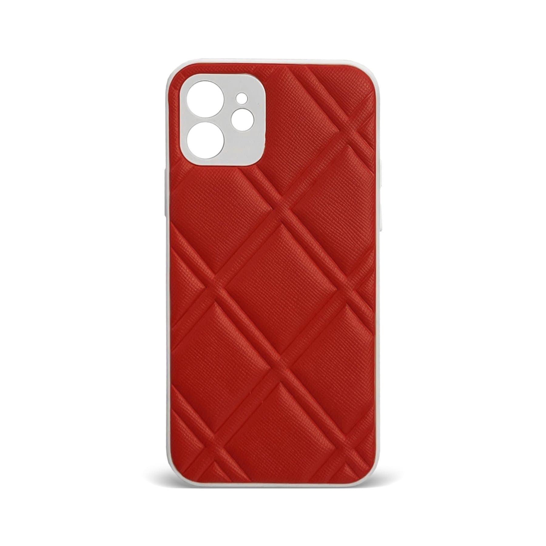 Husa spate pentru iPhone 12 - Puffer Case Rosu