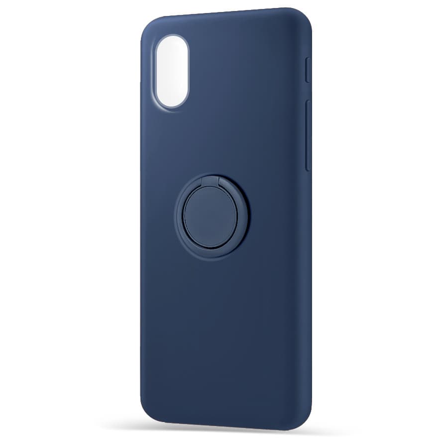 Husa spate pentru Apple iPhone XR - Silicone Ring Albastru