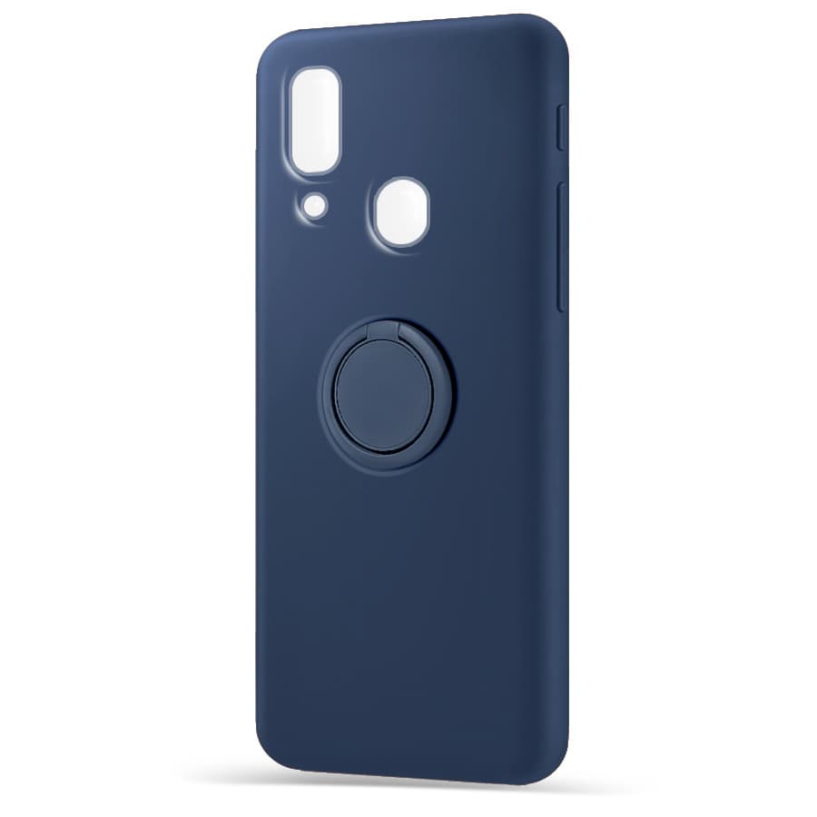 Husa spate pentru Samsung Galaxy A20e - Silicone Ring Albastru