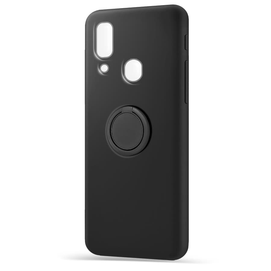 Husa spate pentru Samsung Galaxy A30 - Silicone Ring Negru